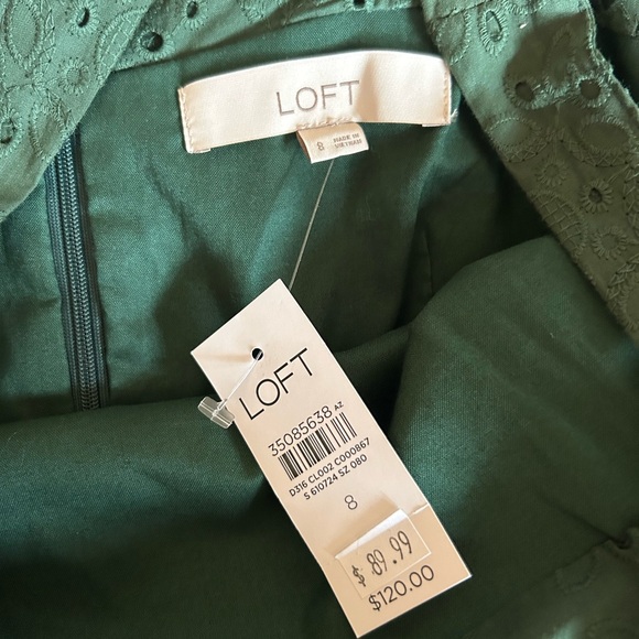 LOFT Green Ruffle Dress - Picture 6 of 8